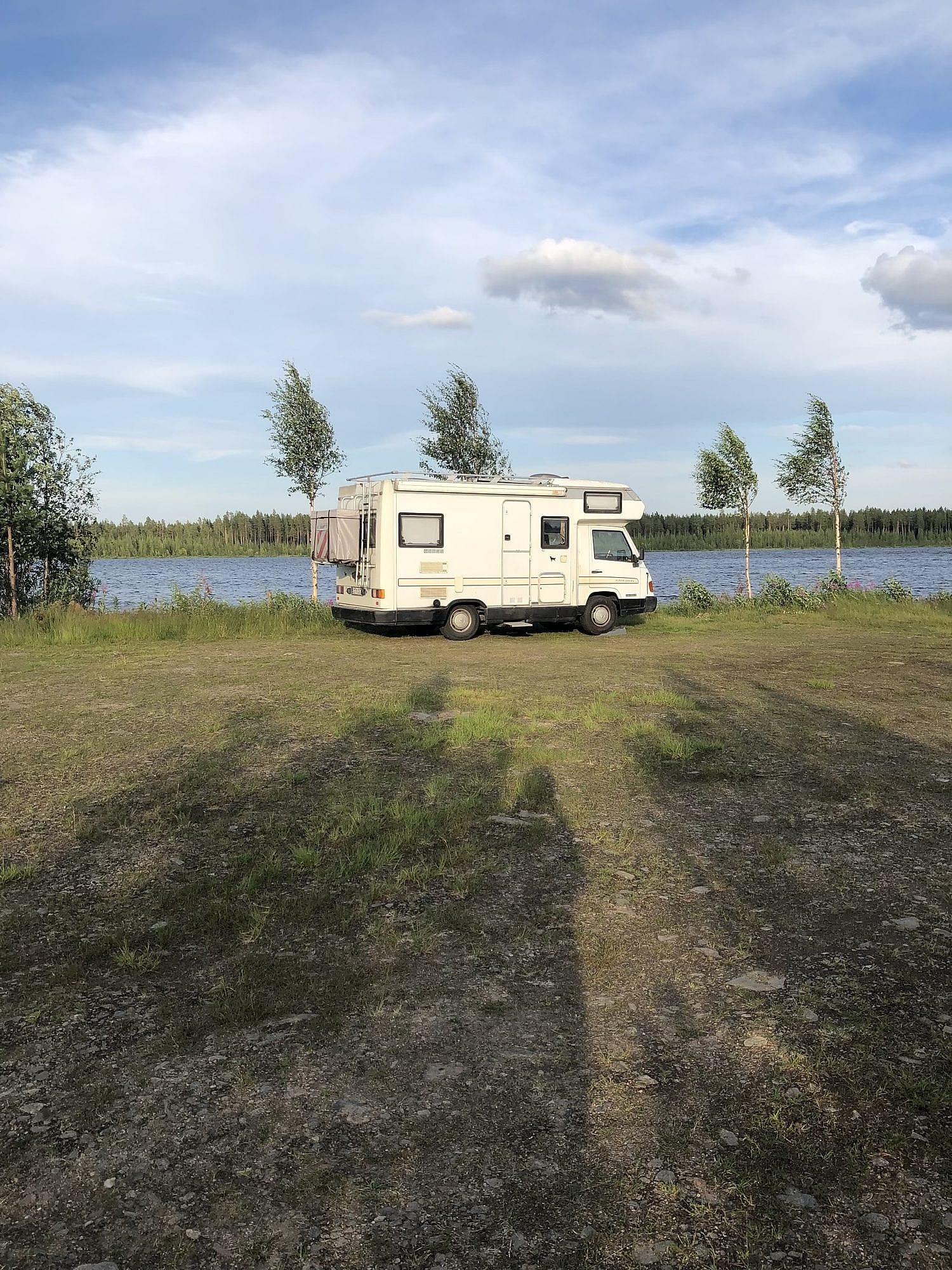 Stellplatz auf einer Landzunge in Finnland